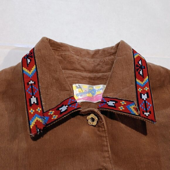 Vtg Disney Minnie N Me Indian Costume Dress Up-Size 10-Fringe-Pockets-Corduroy - Picture 6 of 12